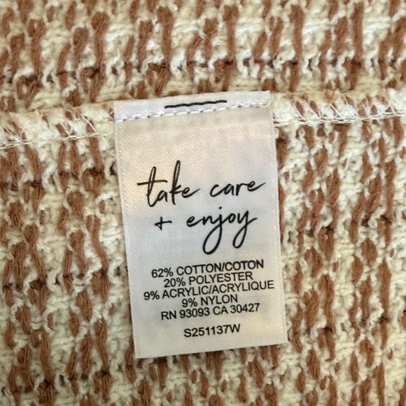 NWT - Nic+Zoe Cream and Gold Knit Jacket- 2X - Picture 9 of 11